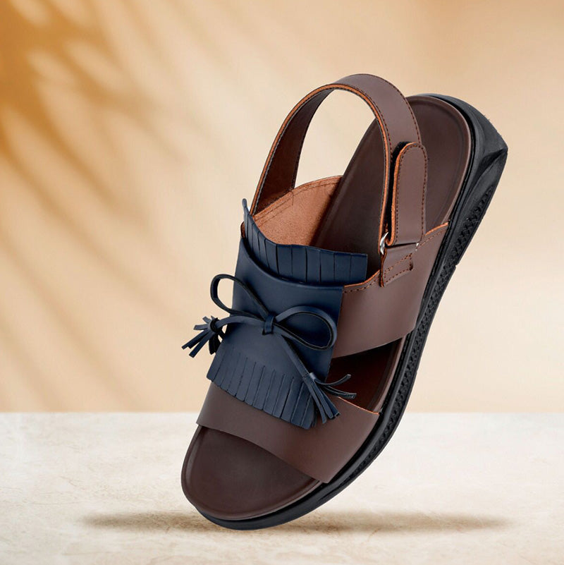 Hand Made Leather Lace Up Sandal With Pu Sole New