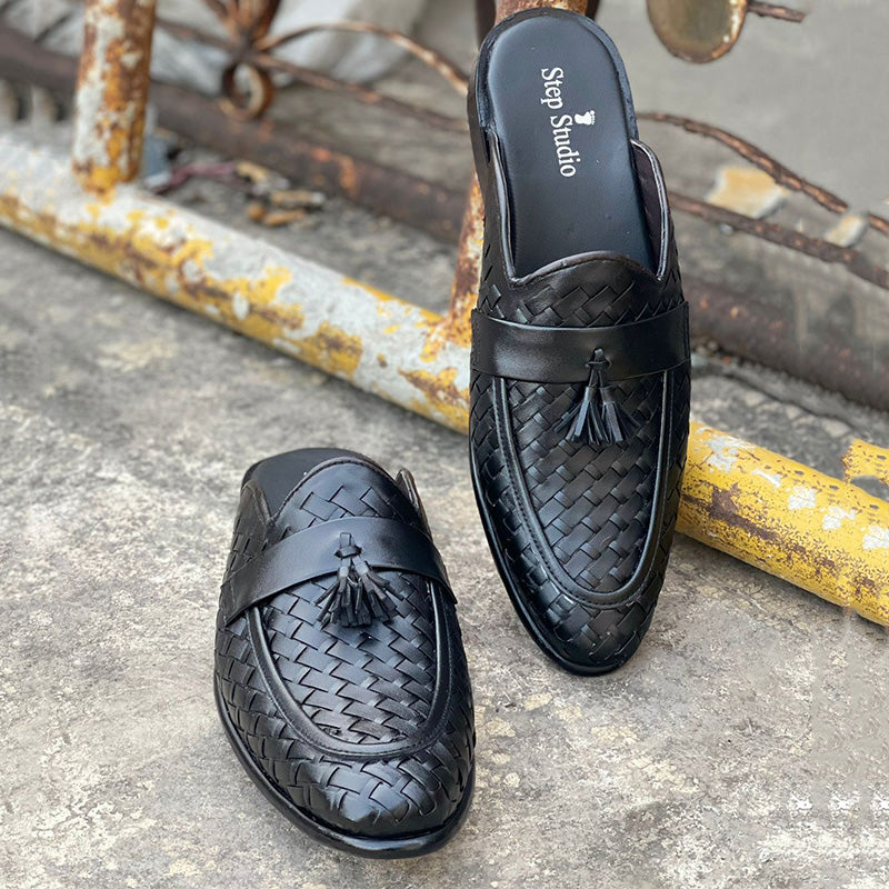 The Woven Textured Mule SS-241 Black