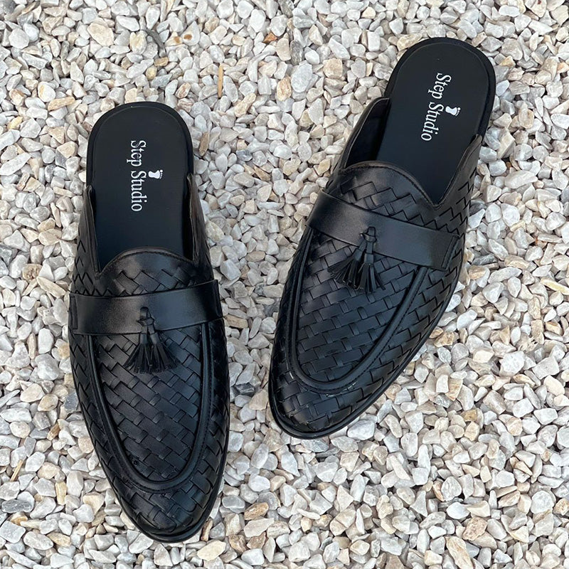 The Woven Textured Mule SS-241 Black