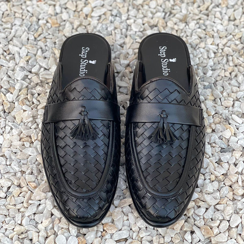The Woven Textured Mule SS-241 Black