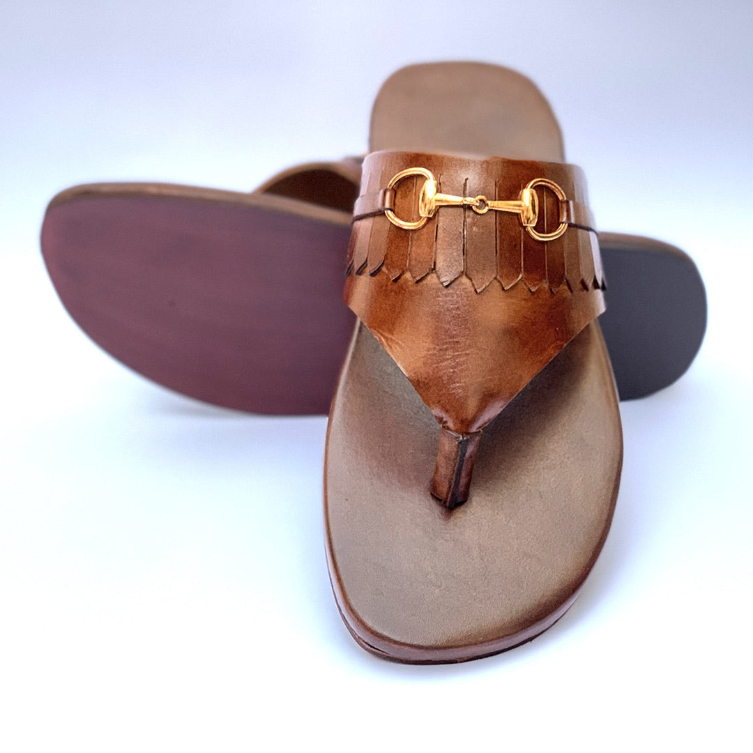 Hand Made Leather Chappal With Buckle