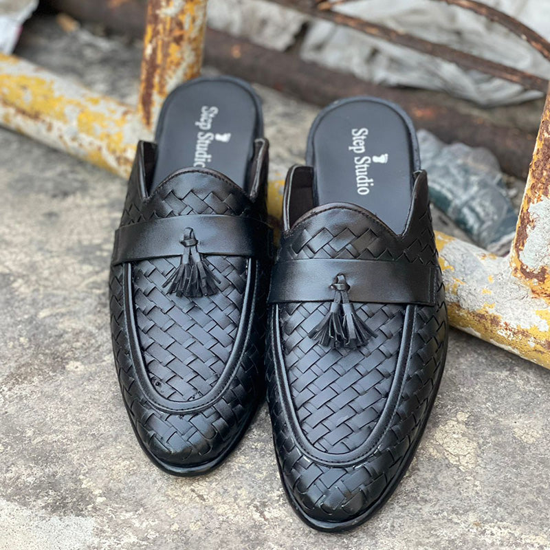 The Woven Textured Mule SS-241 Black
